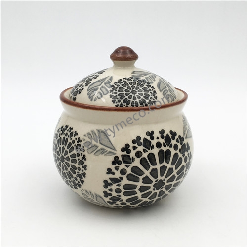 Ceramic canister, storage canister, storage jar,jewelry box, tea